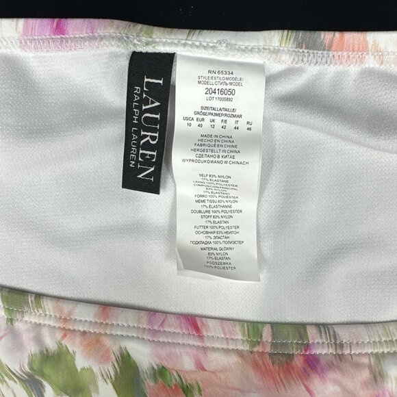 Lauren Ralph Lauren Womens Size 10 Pastel Floral Bikini Bottom Tropical Swimwear - Picture 2 of 8